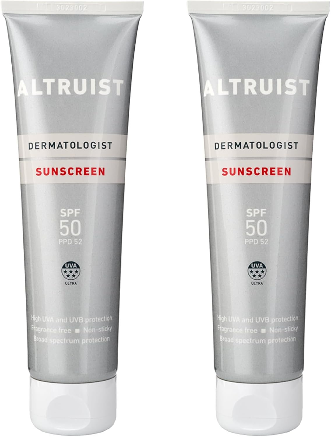 Altruist dermatologist sunscreen SPF 50 twin pack