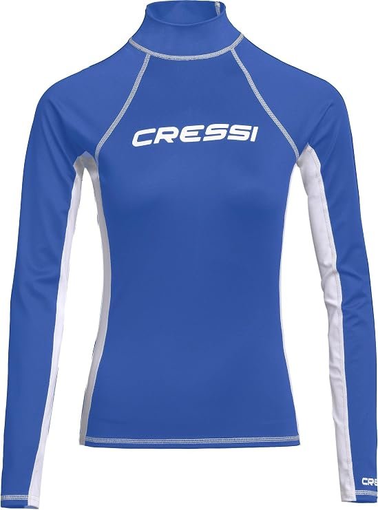 What to Wear Paddleboarding Cressi women's lycra skin long sleeve rash guard UPF 50+